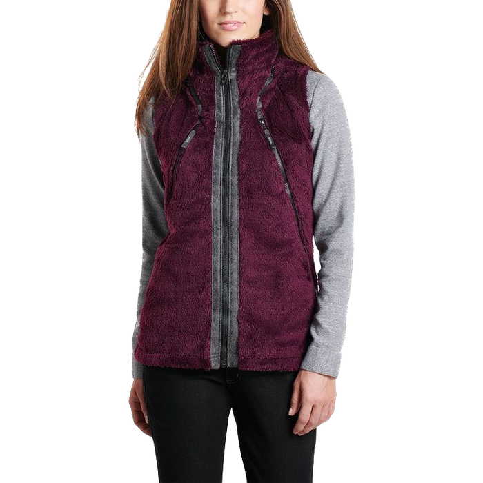 KUHL Flight Fleece Vest Womens Medium Cream Sherpa Outdoor Jacket M $159