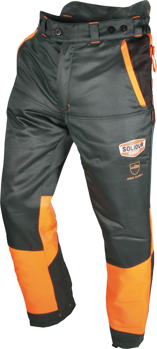 Solidur chainsaw safety trousers and jackets PPE Safety Boots Helmets  Gloves Waterproofs and Workwear